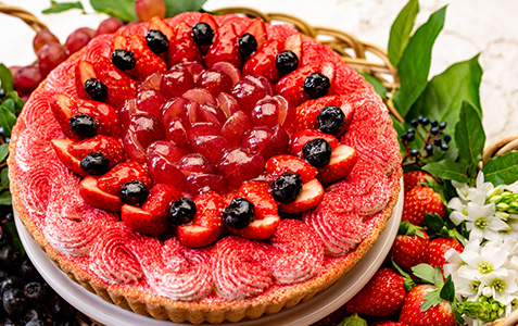 【新商品】沖縄県産 黄金芋と紫芋のタルト〜首里城復興の想いを込めて〜