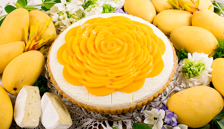 マンゴーとチーズムースのタルト 〜カマンベール風味〜