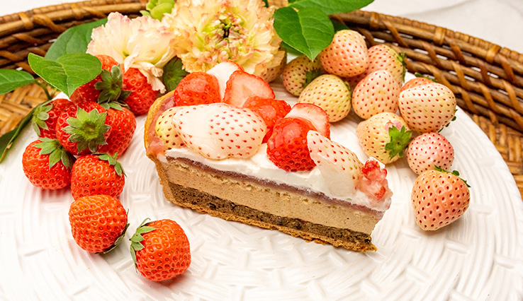 特選 白イチゴと“桃薫”のタルト 〜ロイヤルミルクティー風味〜