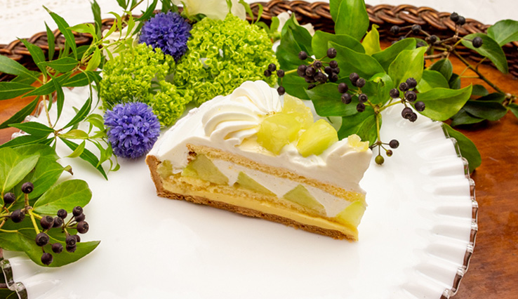 【店舗限定】特選 静岡県袋井産 クラウンメロンのショートケーキタルト