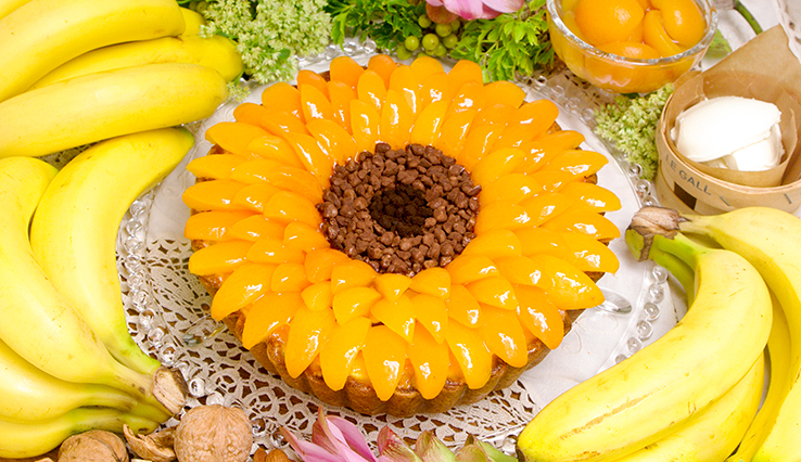 杏とバナナのベイクドチーズタルト