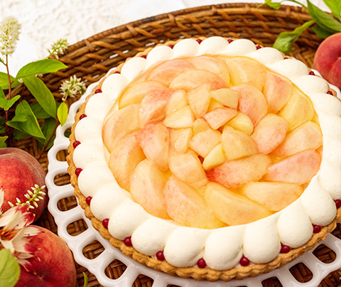 桃のショートケーキタルト ～バニラ風味～