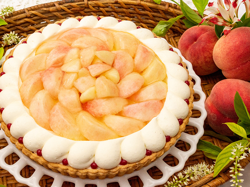 桃のショートケーキタルト バニラ風味