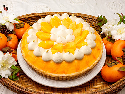 柿のショートケーキタルト